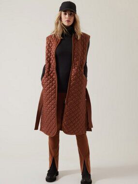Athleta Whisper Featherless Long Puffer Vest
